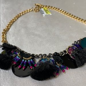 New INC black shaky tassel necklace